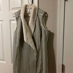Motherhood Gray Varsity Jacket with Cream Accents
